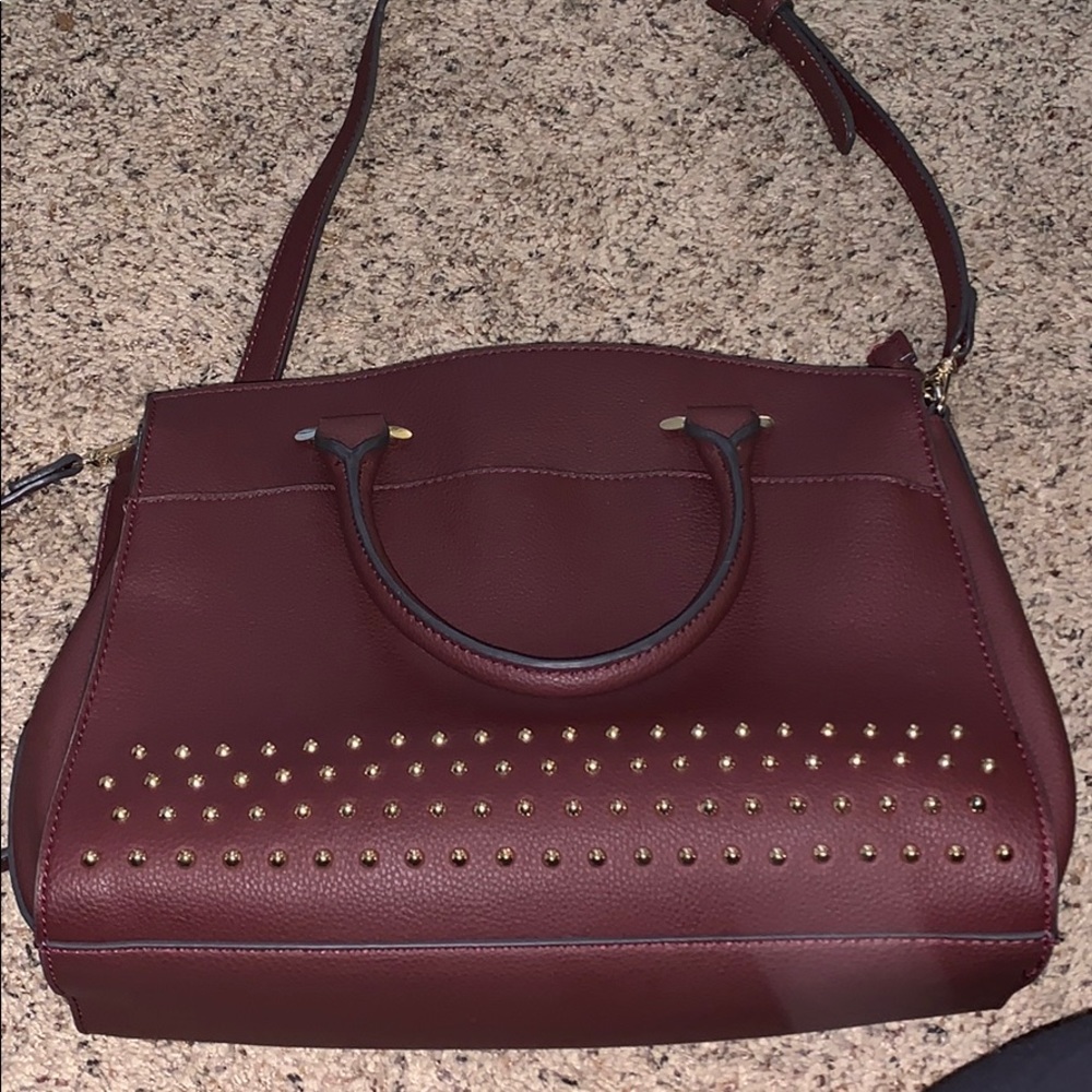 Jennifer Lopez Studded Purse (Burgundy)